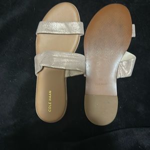 Cole Haan Rose Gold Slide Sandals